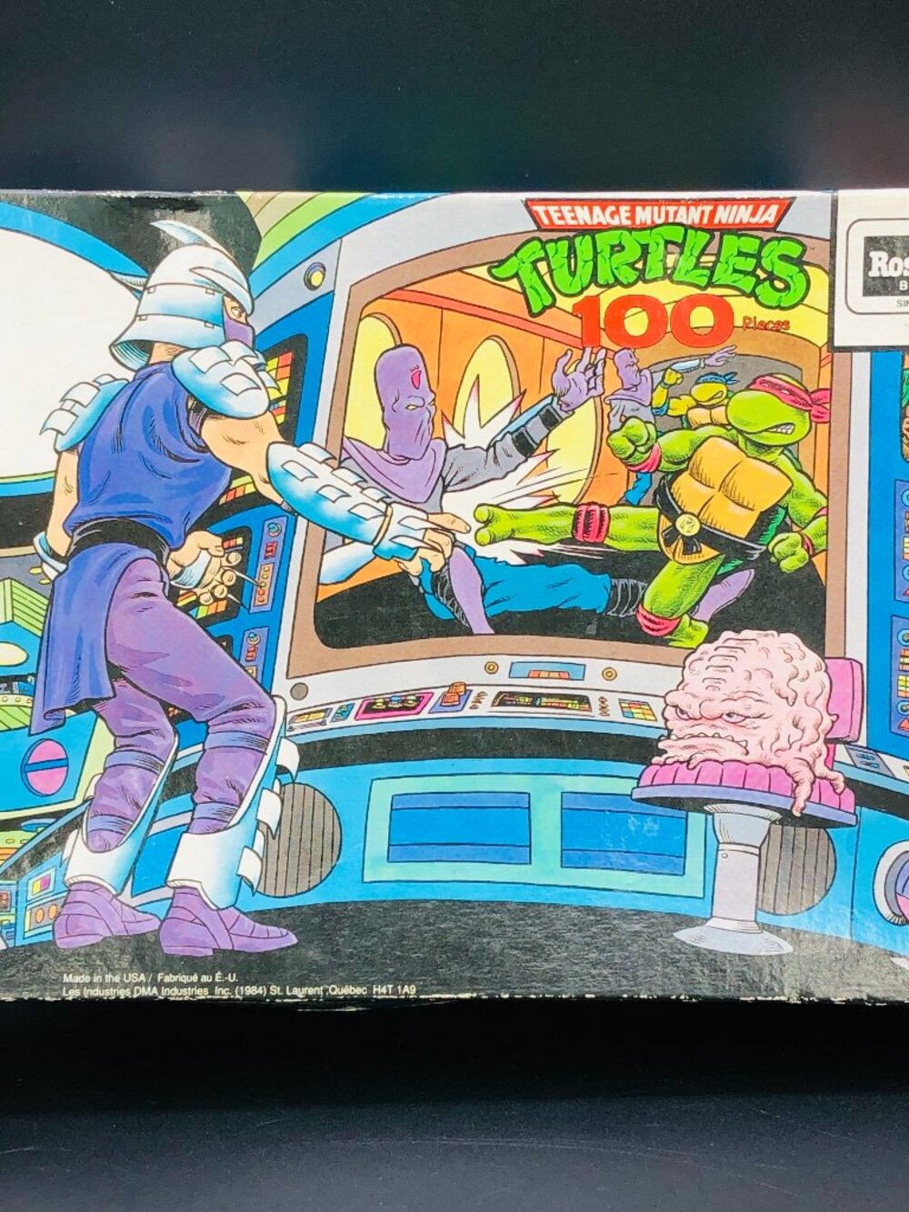 Vintage 1990 Teenage Mutant Ninja Turtles Shredder Krang Jigsaw Puzzle: 100 pcs